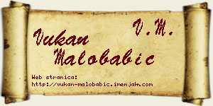 Vukan Malobabić vizit kartica